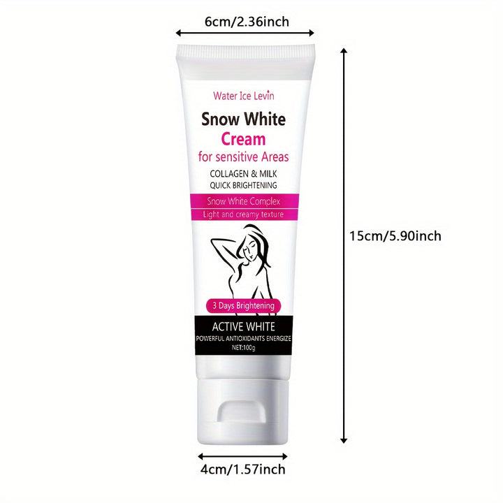 Snow White Bleach Cream: Lightening Lotion with Vitamin C, Nicotinamide & Centella.