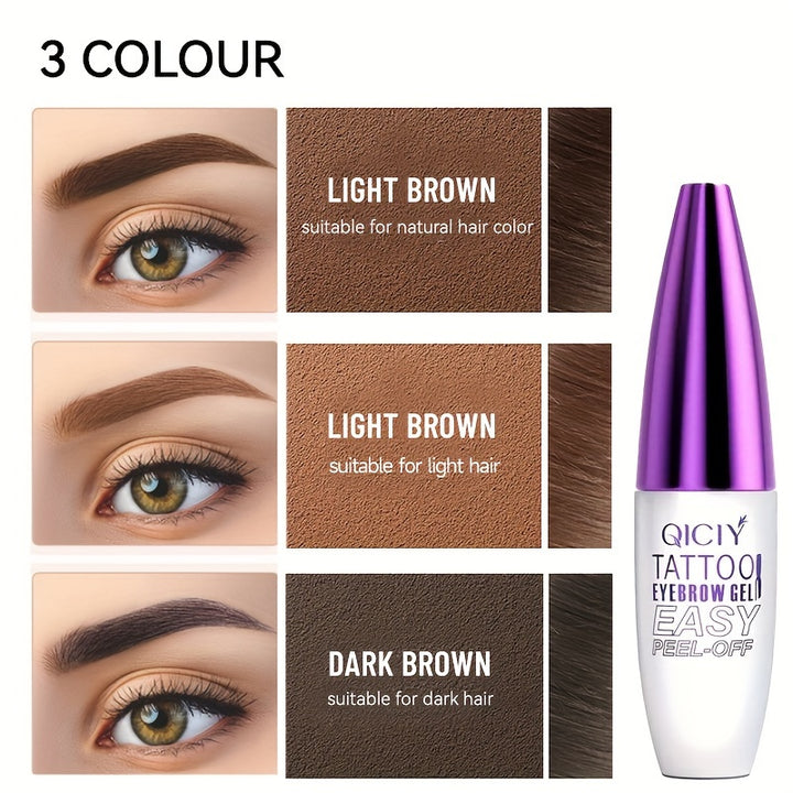 QICQ Tattoo Easy Peel-Off Eyebrow Gel Set - Full Coverage Waterproof.