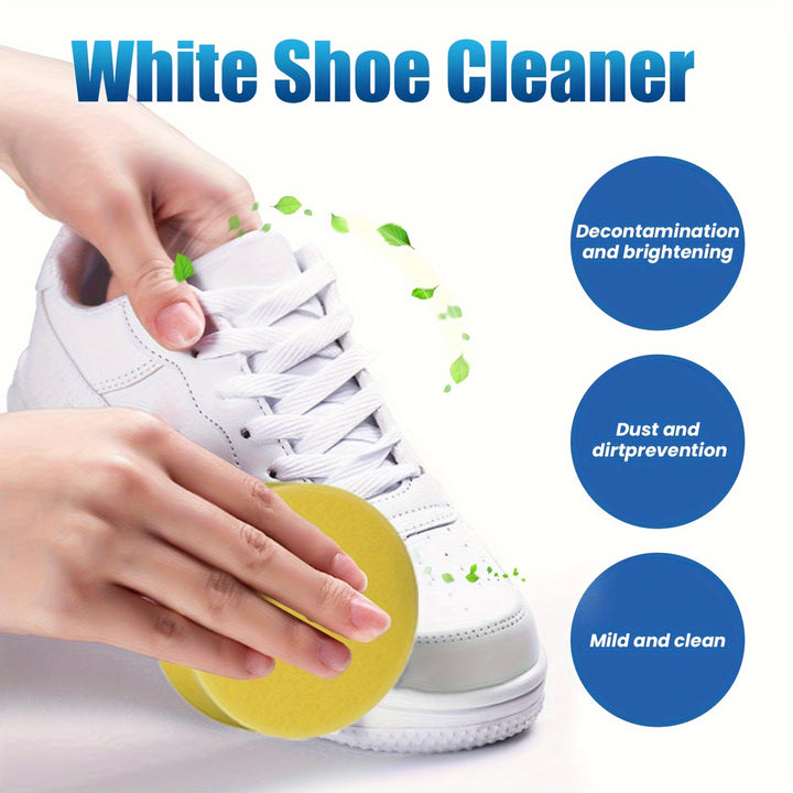 Earepis White Shoe Cleaner: 3.53oz+Sponge, Shoe Cleaning & Repair Kit, Brightens..