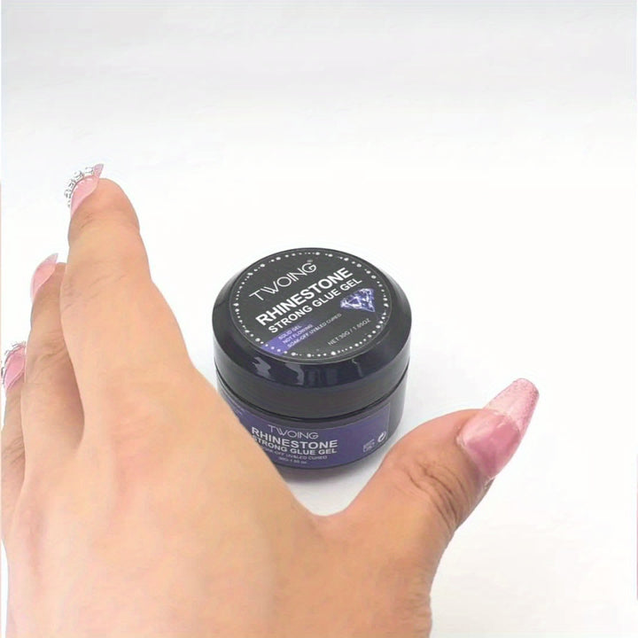 TWOING 30g UV Cured Rhinestone Adhesive - Strong, Long-Lasting Gel Glue for Nail Art.