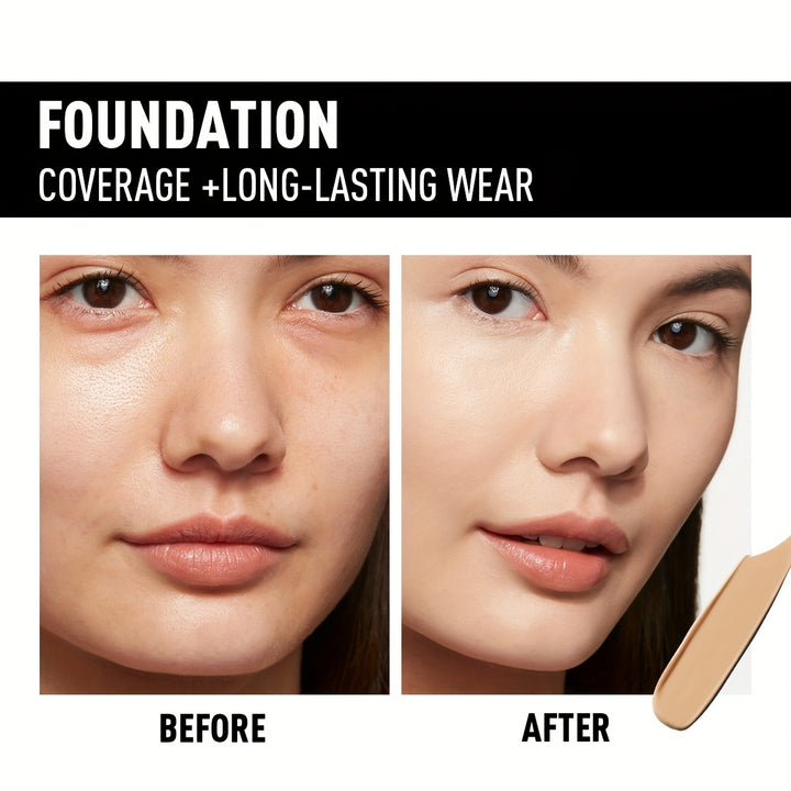 PECOLOVERS Full Coverage Liquid Foundation - Long-Lasting Matte Finish, Nature-Effect.