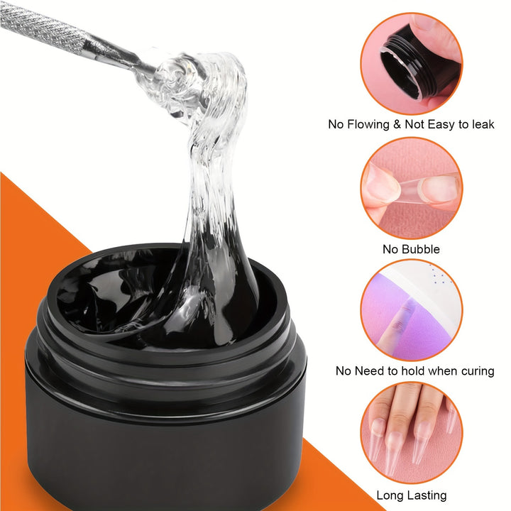 TWING Solid Nail Tips Gel - 15g, Alcohol-Free Adhesive for Press-On False Nails & Acrylic .