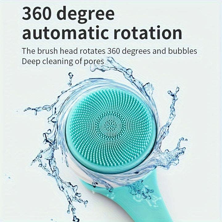 Rechargeable Electric Body Scrubber - USB-Powered Silicone Bath Brush.