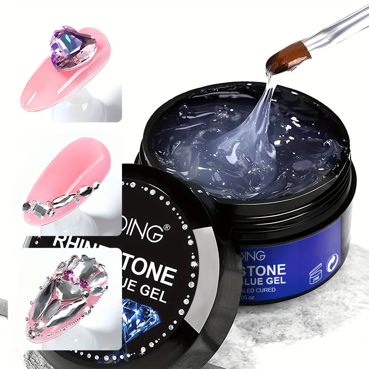 TWOING 30g UV Cured Rhinestone Adhesive - Strong, Long-Lasting Gel Glue for Nail Art.