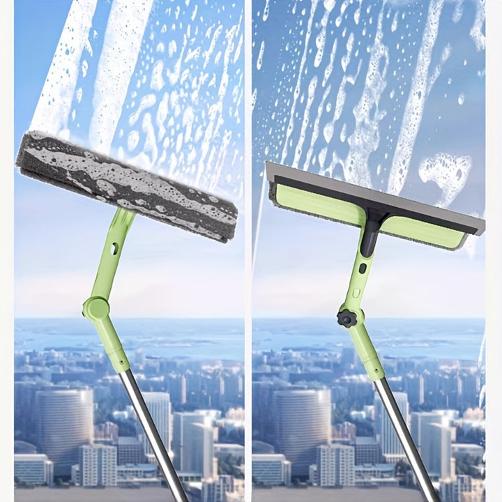 1pc Extendable Double-Sided Window Squeegee, High Window Cleaning.