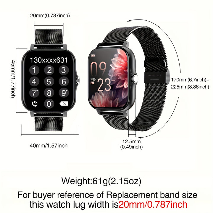 2024 Trendy Smartwatch with Full Touch Display & Wireless Calling -