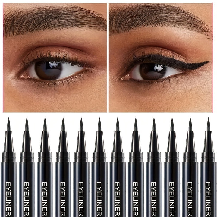 Luxury Waterproof Liquid Eyeliner 12-Pack - Easy .