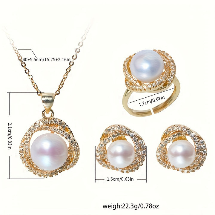 Elegant 4pcs Jewelry Set for Women.