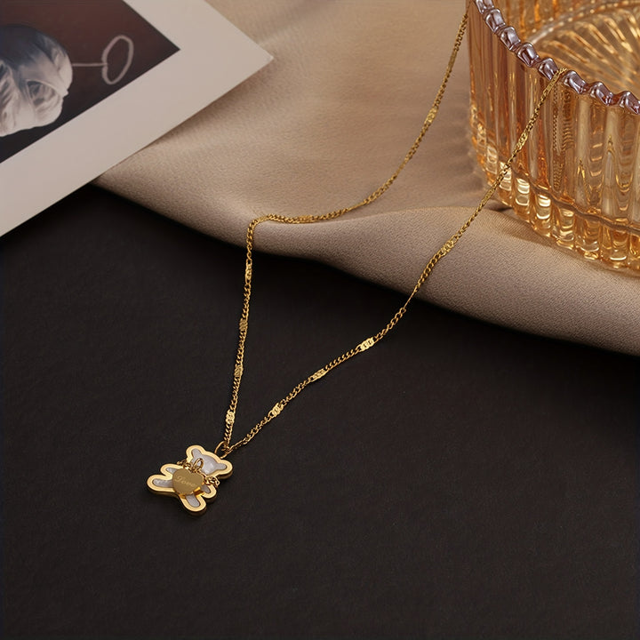 1pc Golden Stainless Steel Shell Love Cute.