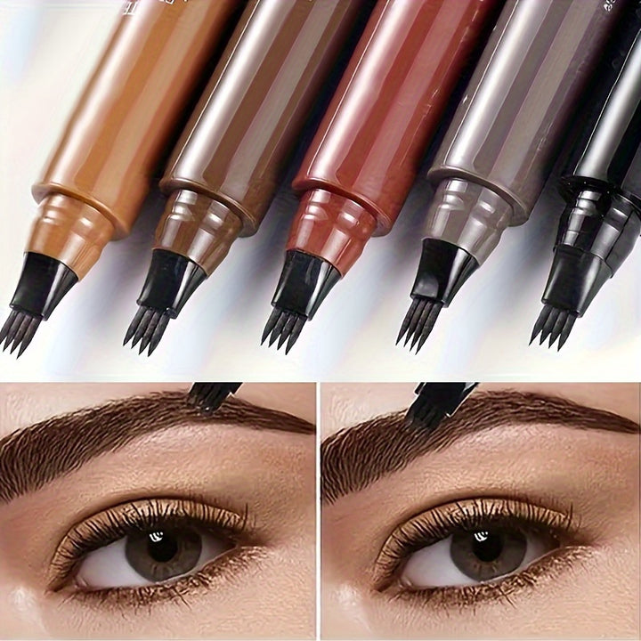 Long-lasting Smooth 4 Split Head Liquid Eyebrow Pencil, Natural.