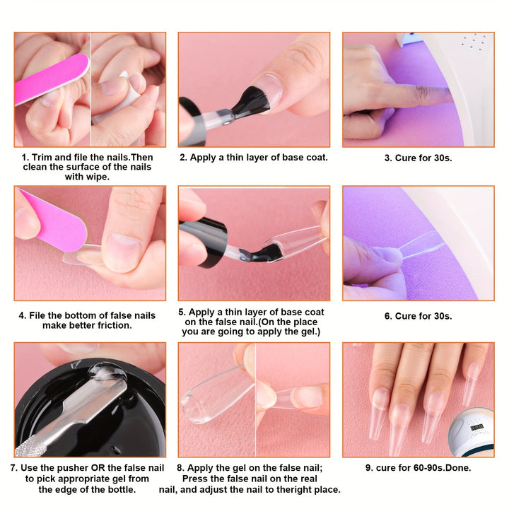 TWING Solid Nail Tips Gel - 15g, Alcohol-Free Adhesive for Press-On False Nails & Acrylic .