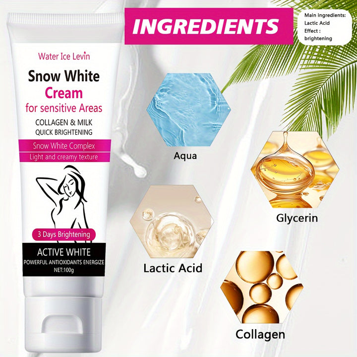 Snow White Bleach Cream: Lightening Lotion with Vitamin C, Nicotinamide & Centella.